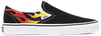 Vans Men's Classic Slip‑On Canvas Sneakers, Flame, VN0A38F7PHN