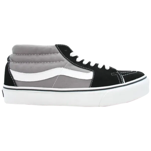 Vans Mens Black/Steeple Grey Skate Mid Sneakers, VN0XC22JG