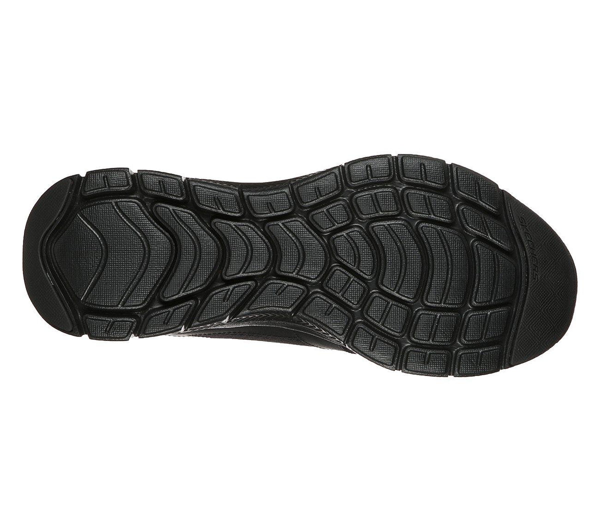 Mens Wide Fit Skechers Flex Advantage 4.0 - 232225 Walking Black Trainers