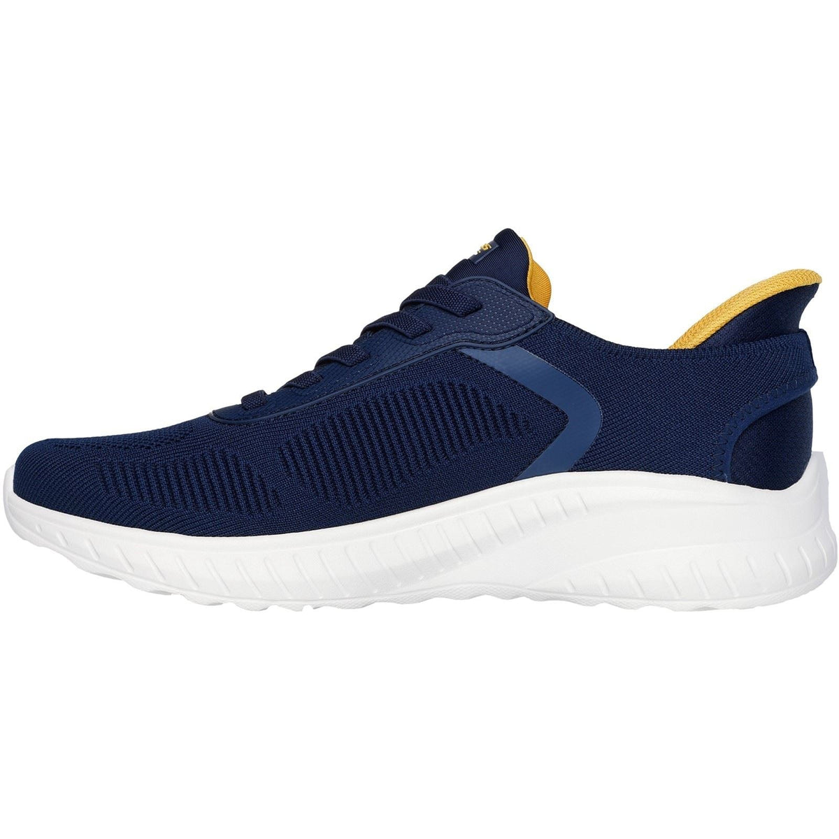 Men's Wide Fit Skechers 118312 Slip-ins Bobs Sport Squad Chaos Solid Step Trainers