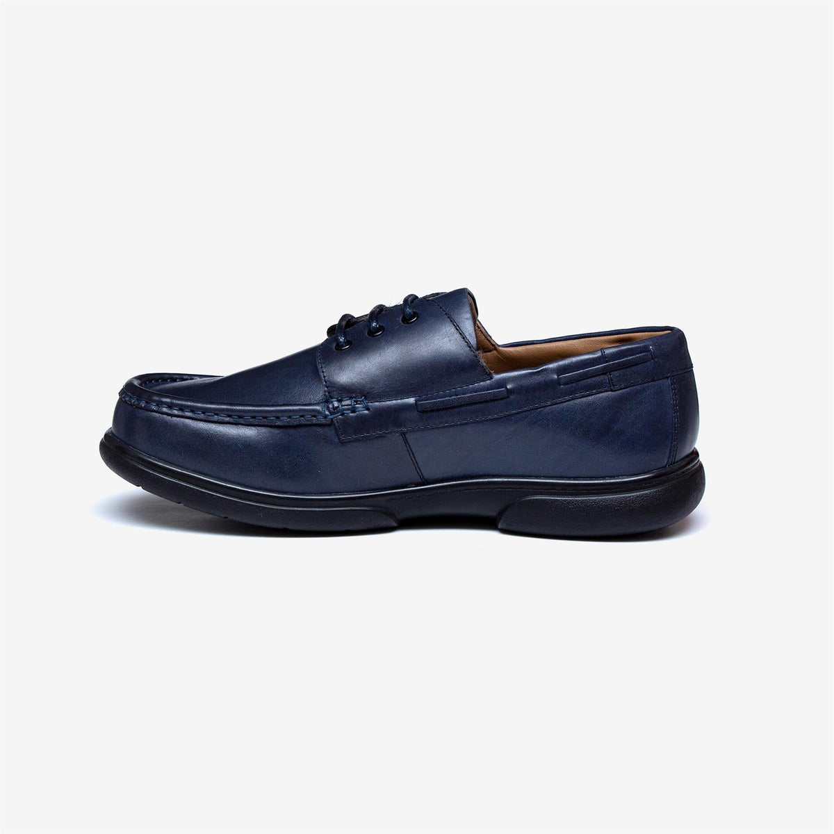 Mens Wide Fit Tredd Well Dean Shoes Navy Boat Shoes
