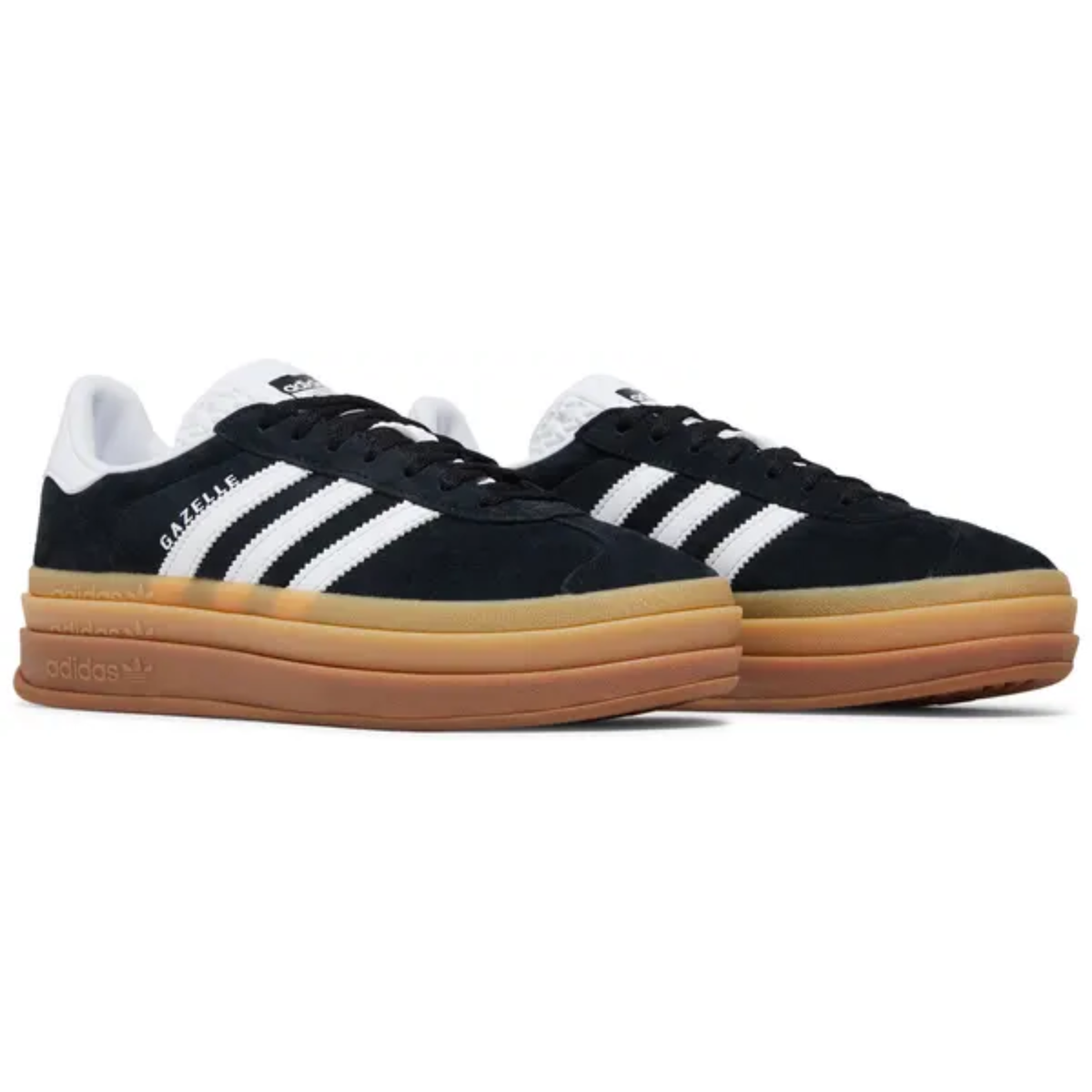 Adidas Originals Women's Black/Gum Gazelle Bold Sneakers, IE0876 (No Box)