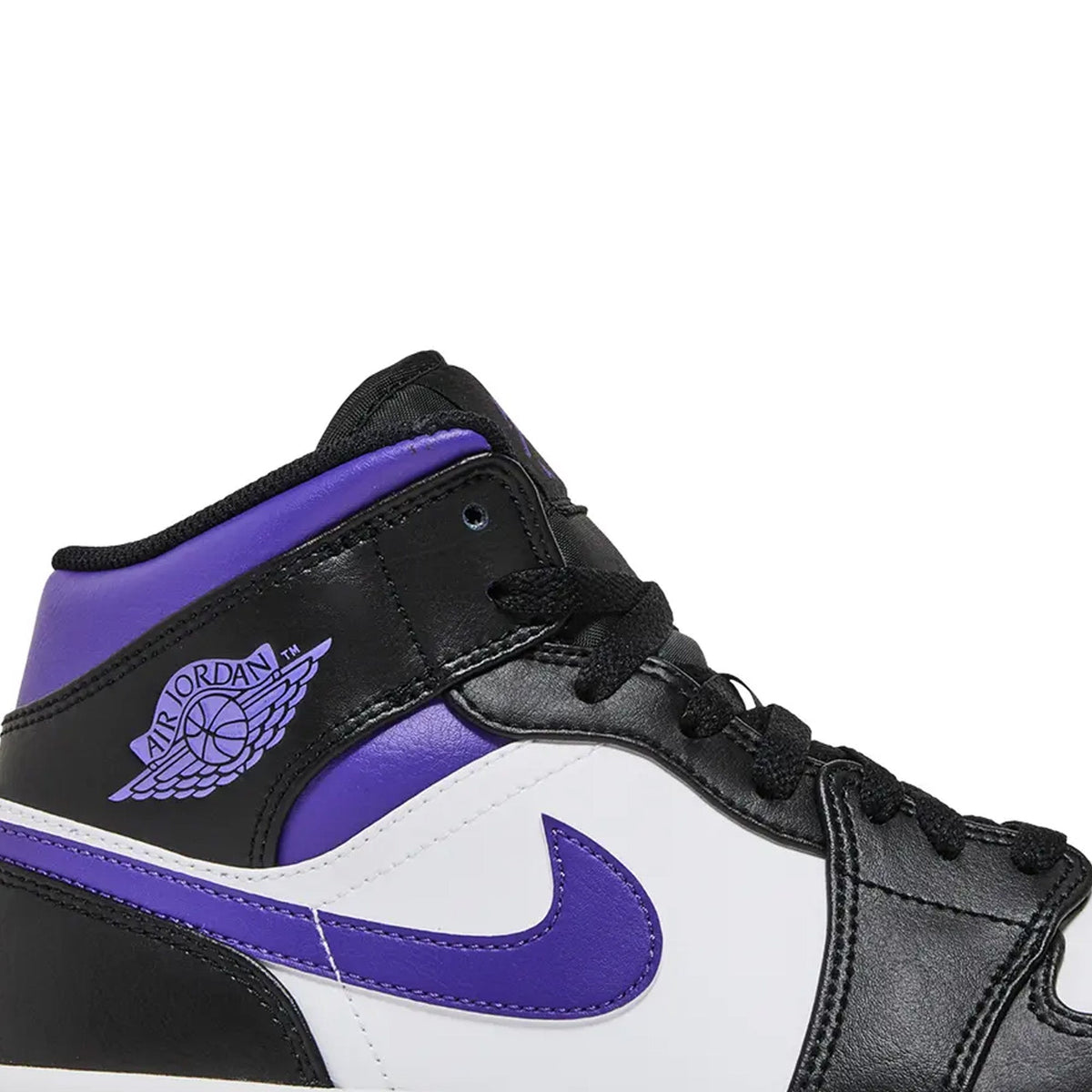 Air Jordan 1 Mid 'White Black Purple' (2022)