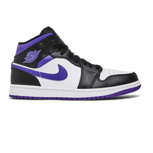 Air Jordan 1 Mid 'White Black Purple' (2022)