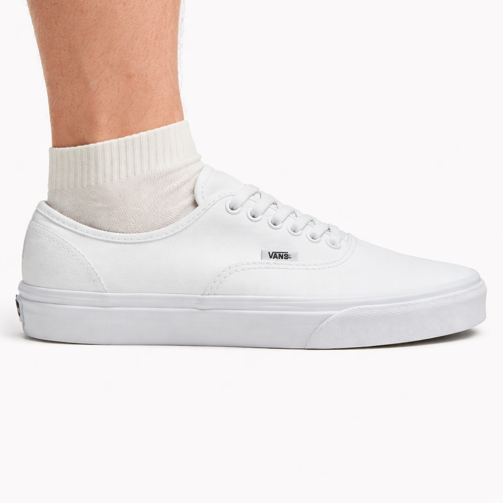 Vans Mens Authentic Canvas Sneakers, White, VN000EE3W00