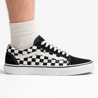 Vans Mens Old Skool Sneakers, Black / White Checkerboard, VN0A38G1P0S