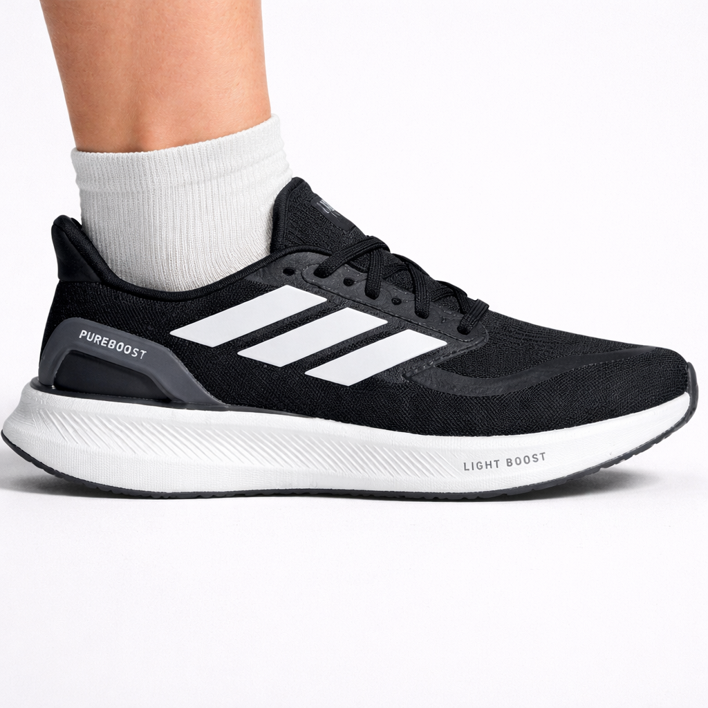 Adidas Women's Black/White PureBoost 5 Sneakers, IF9201 (No Box)
