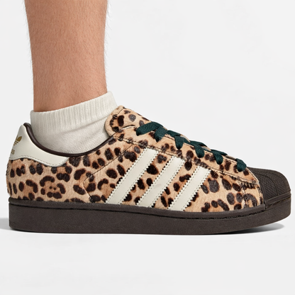 Adidas Originals Women's Brown Superstar II 'Leopard' Sneakers, KI4203