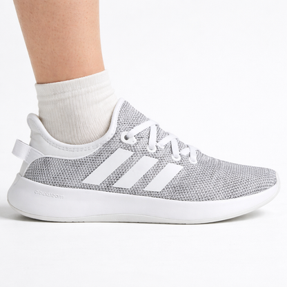Adidas Women's Heather White Cloudfoam Pure Sneakers, IF3393 (No Box)