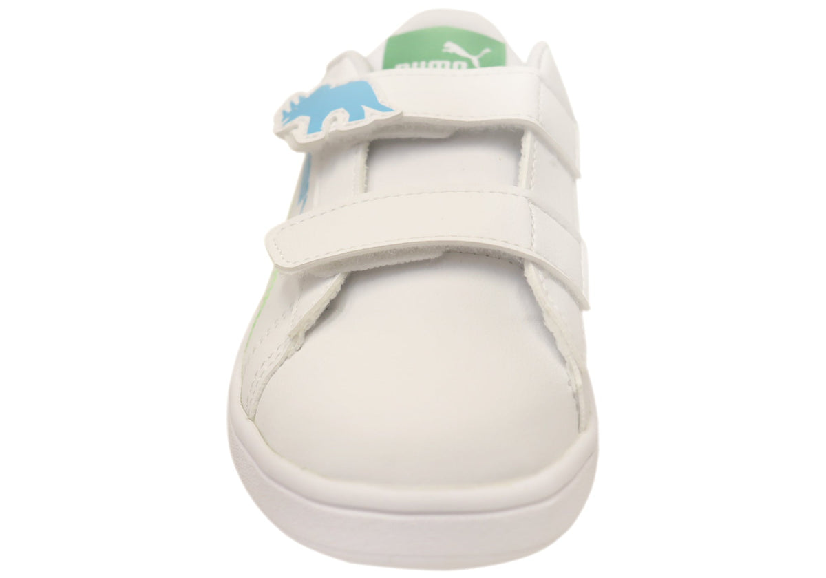 Puma Smash 3.0 Dino V PS Kids Boys Adjustable Strap Sneakers