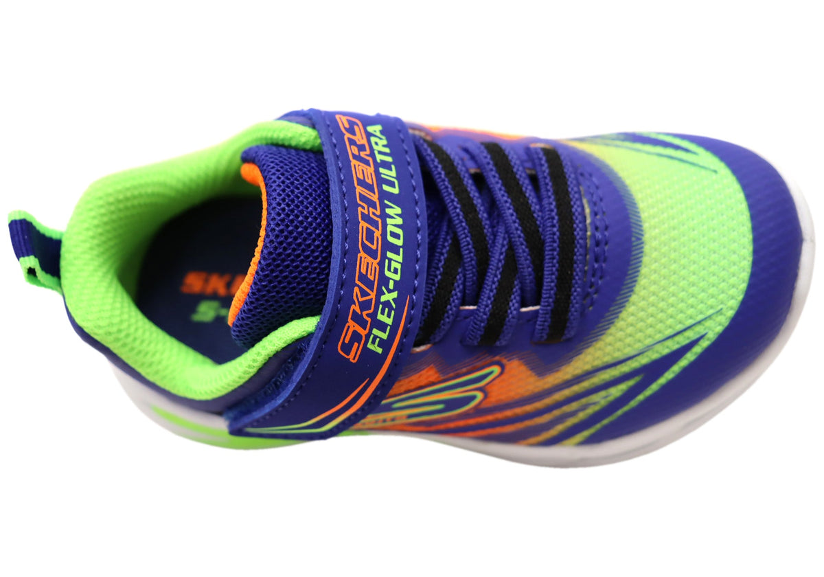 Skechers Kids Infants Boy S Lights Flex Glow Ultra Comfortable Shoes