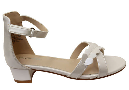 Grosby Jewel Kids Girls Comfortable Low Heel Sandals