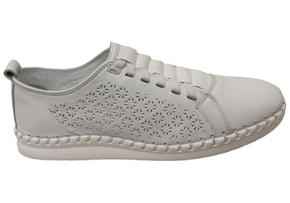 Orizonte Stride Womens European Leather Comfortable Slip On Shoes