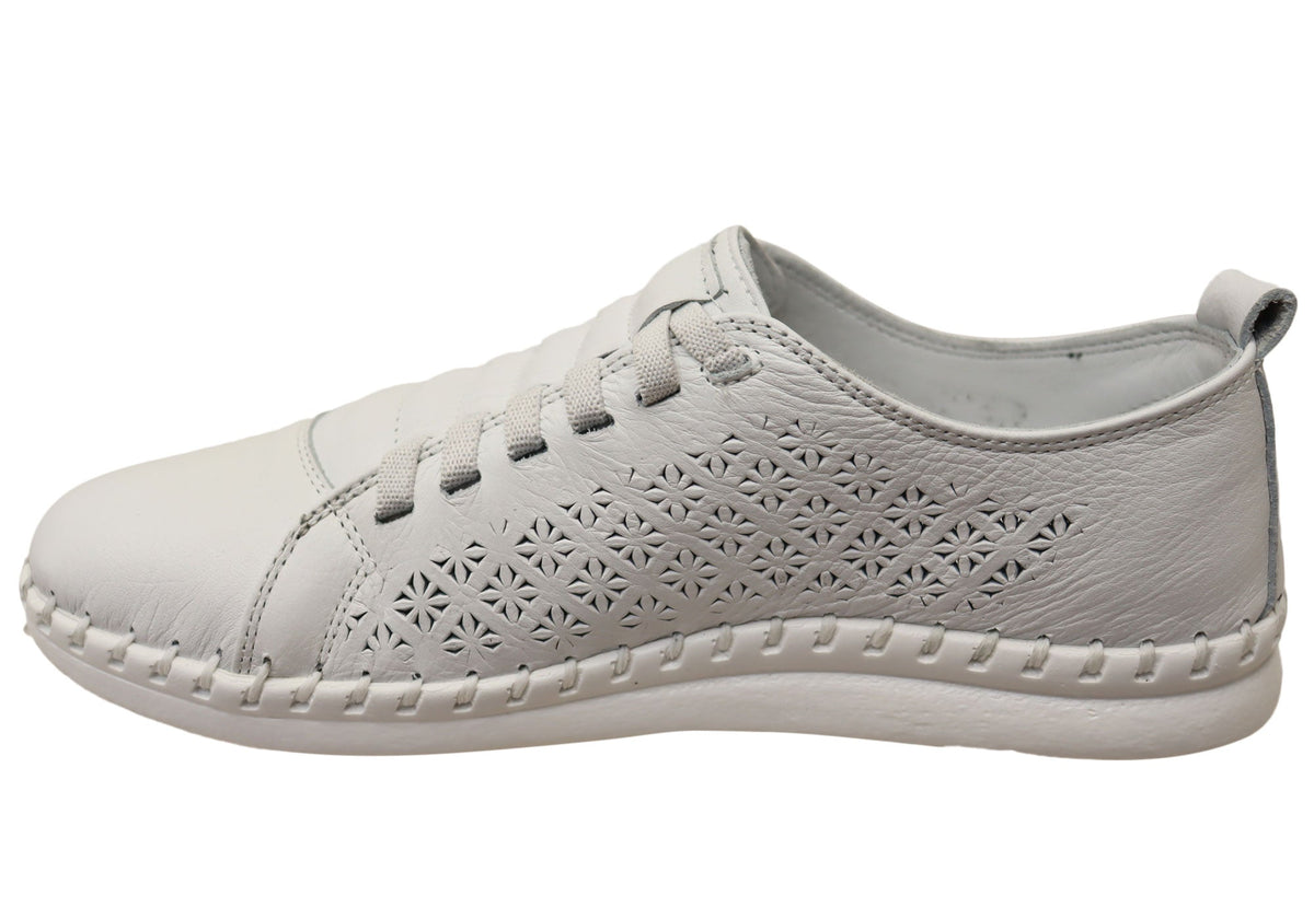 Orizonte Stride Womens European Leather Comfortable Slip On Shoes