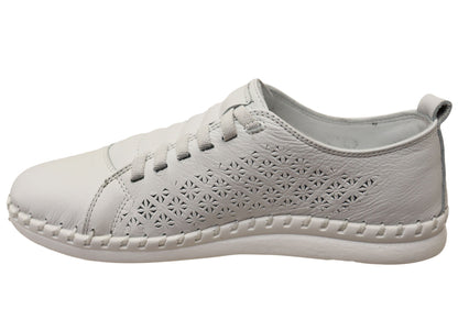 Orizonte Stride Womens European Leather Comfortable Slip On Shoes