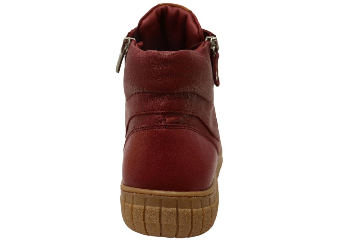 Cabello Comfort Reagan Womens Comfortable Leather European Ankle Boots