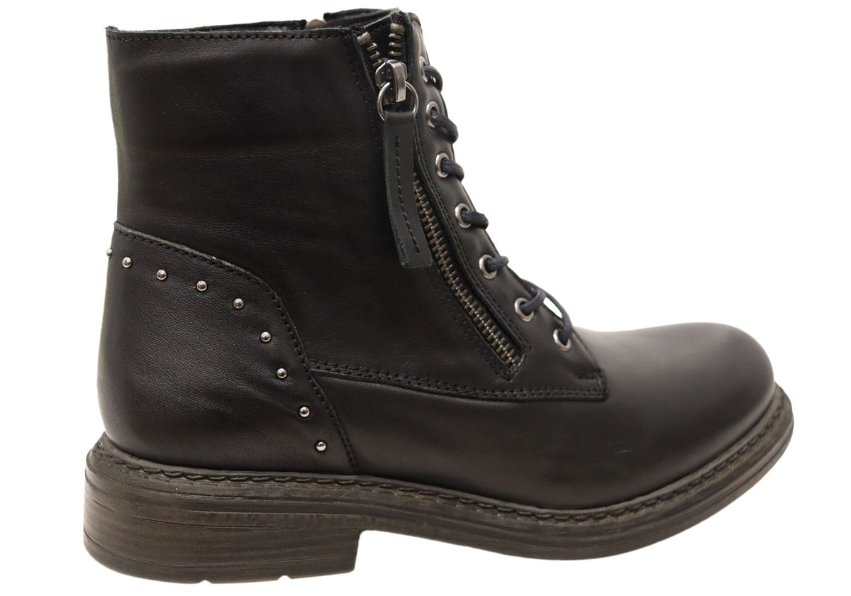 Cabello Comfort Esther Womens Comfortable Leather European Ankle Boots