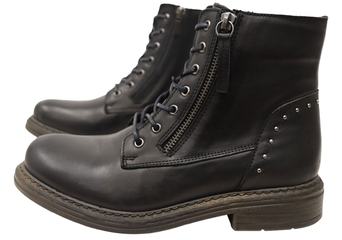 Cabello Comfort Esther Womens Comfortable Leather European Ankle Boots