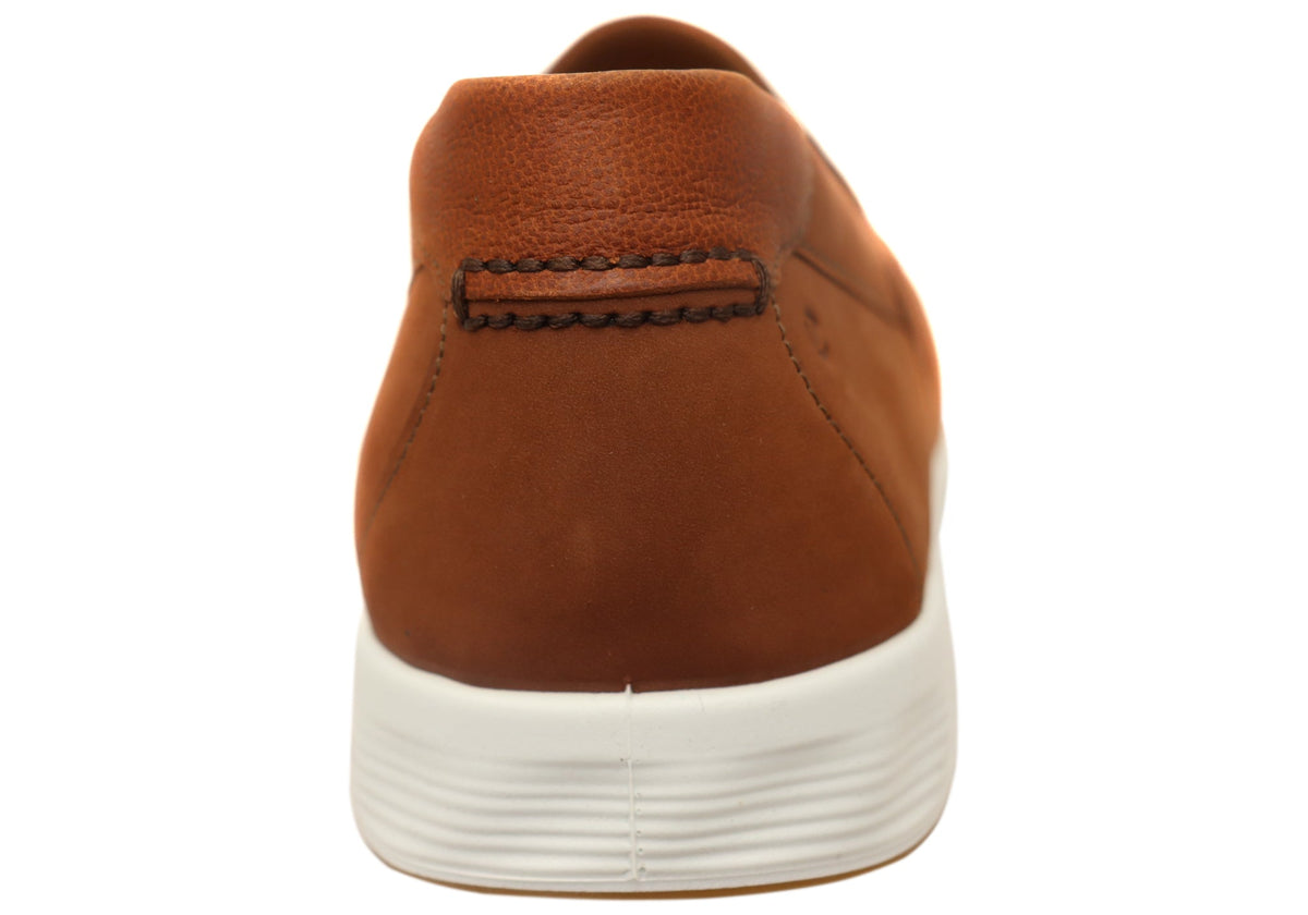 ECCO S Lite Moc Mens Nubuck Leather Moccasin Loafers