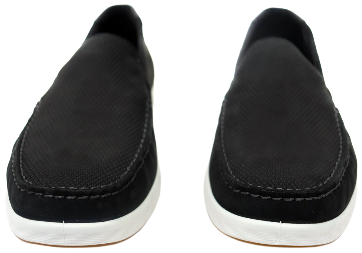ECCO S Lite Moc Mens Nubuck Leather Moccasin Loafers