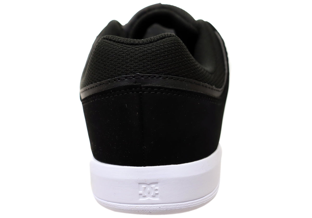DC Shoes Mens Cure Comfortable Leather Lace Up Shoes Black
