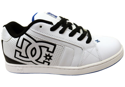 DC Shoes Mens Comfortable Leather Net Shoes White Black Blue