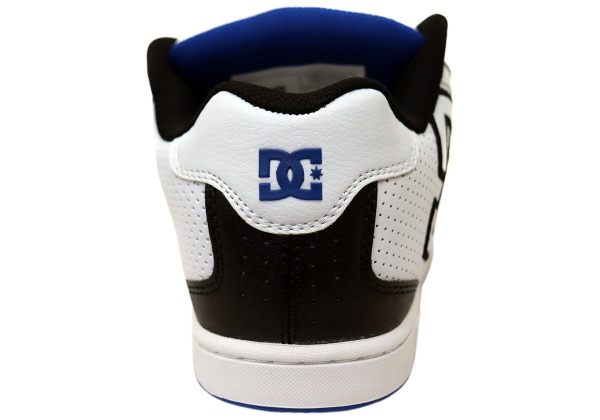 DC Shoes Mens Comfortable Leather Net Shoes White Black Blue