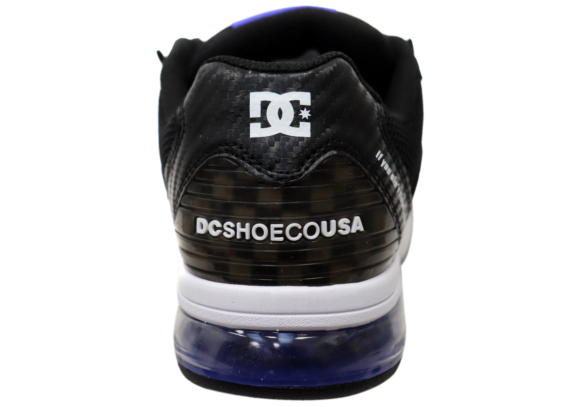 DC Shoes Mens Comfortable Leather Versatile Shoes Black Black Red