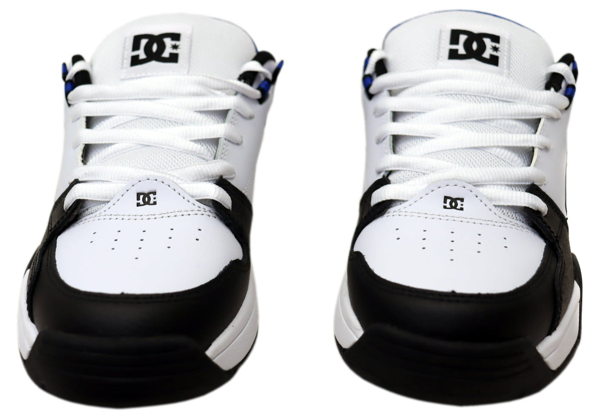 DC Shoes Mens Comfortable Leather Versatile Shoes White Black Blue