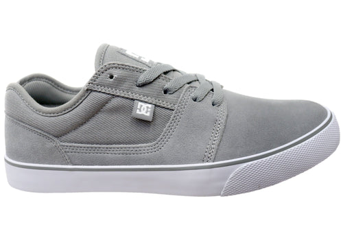 DC Shoes Mens Comfortable Tonik Leather Lace Up Shoes Grey Grey White