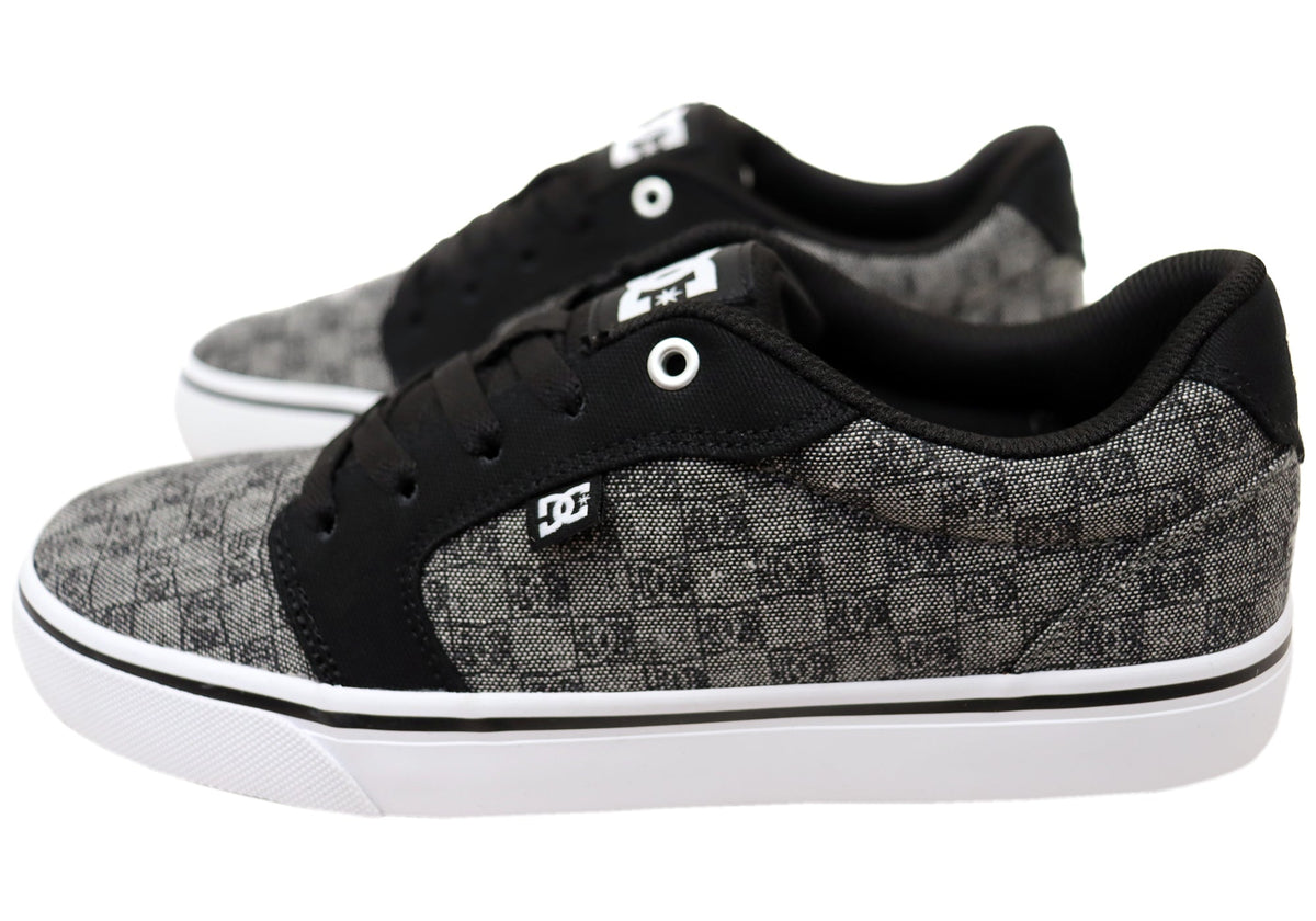DC Shoes Mens Comfortable Anvil TX Lace Up Shoes Charcoal