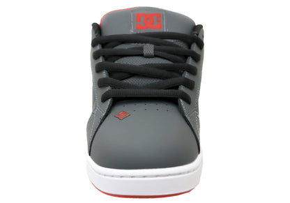 DC Shoes Mens Comfortable Leather Net Shoes Grey Black Red