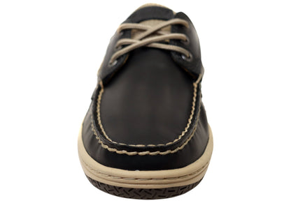 Sperry Mens Billfish Comfortable Wide Width Leather Boat Shoes