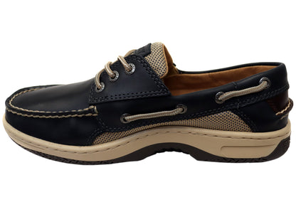 Sperry Mens Billfish Comfortable Wide Width Leather Boat Shoes