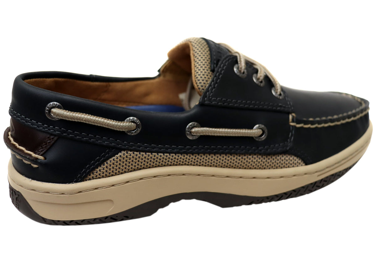 Sperry Mens Billfish Comfortable Wide Width Leather Boat Shoes