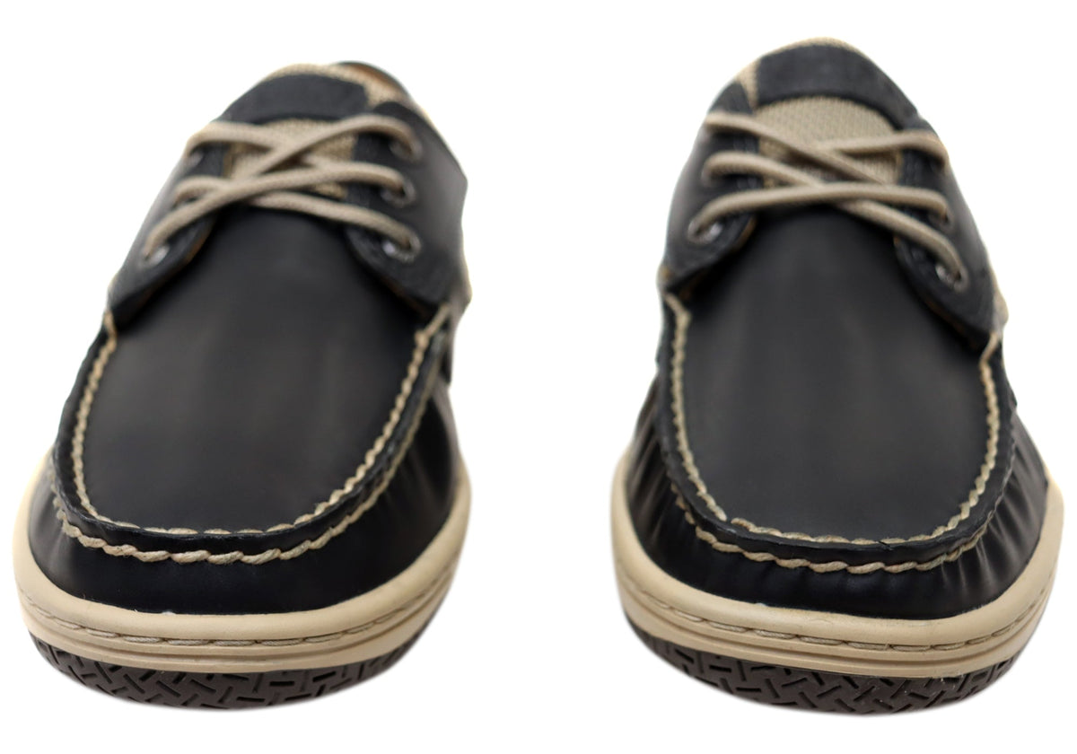 Sperry Mens Billfish Comfortable Wide Width Leather Boat Shoes