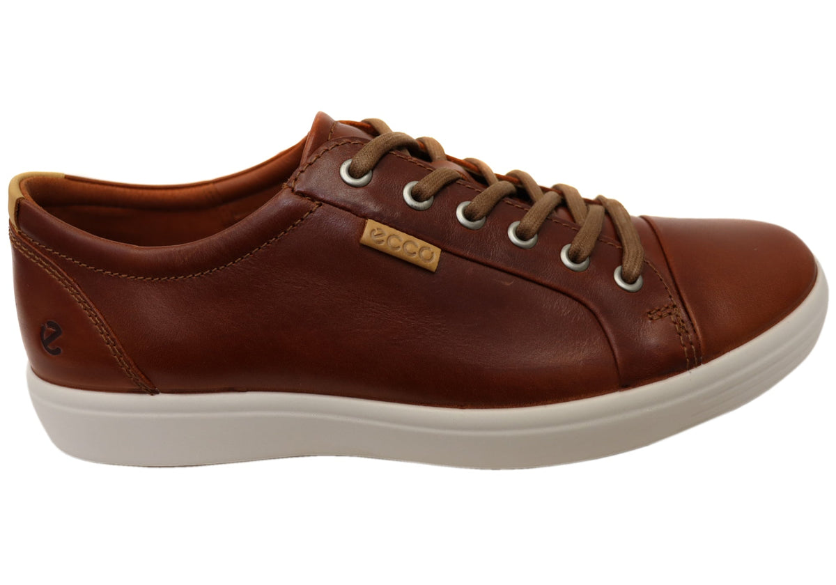ECCO Mens Soft 7 Comfortable Leather Casual Lace Up Sneakers Shoes