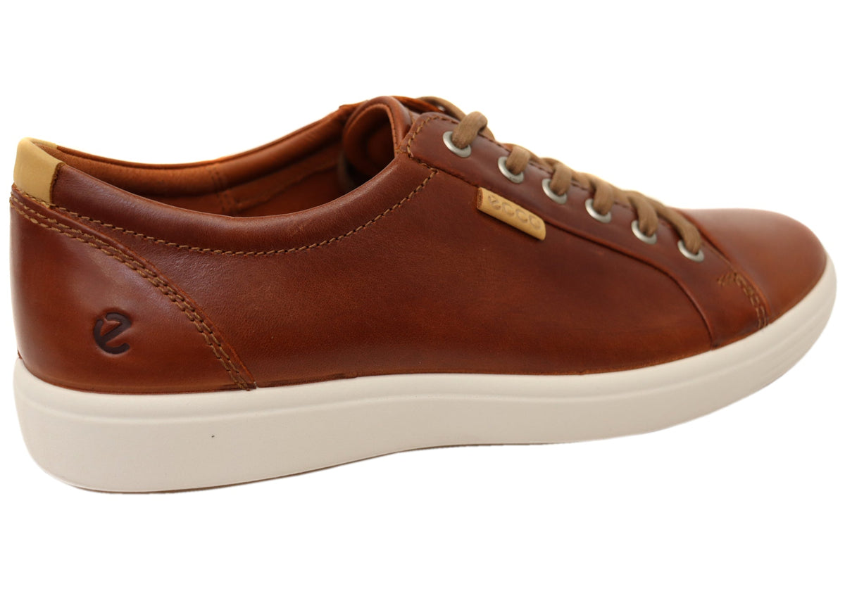 ECCO Mens Soft 7 Comfortable Leather Casual Lace Up Sneakers Shoes