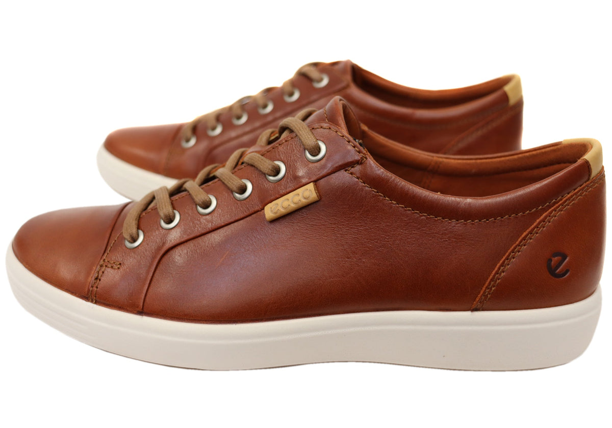 ECCO Mens Soft 7 Comfortable Leather Casual Lace Up Sneakers Shoes