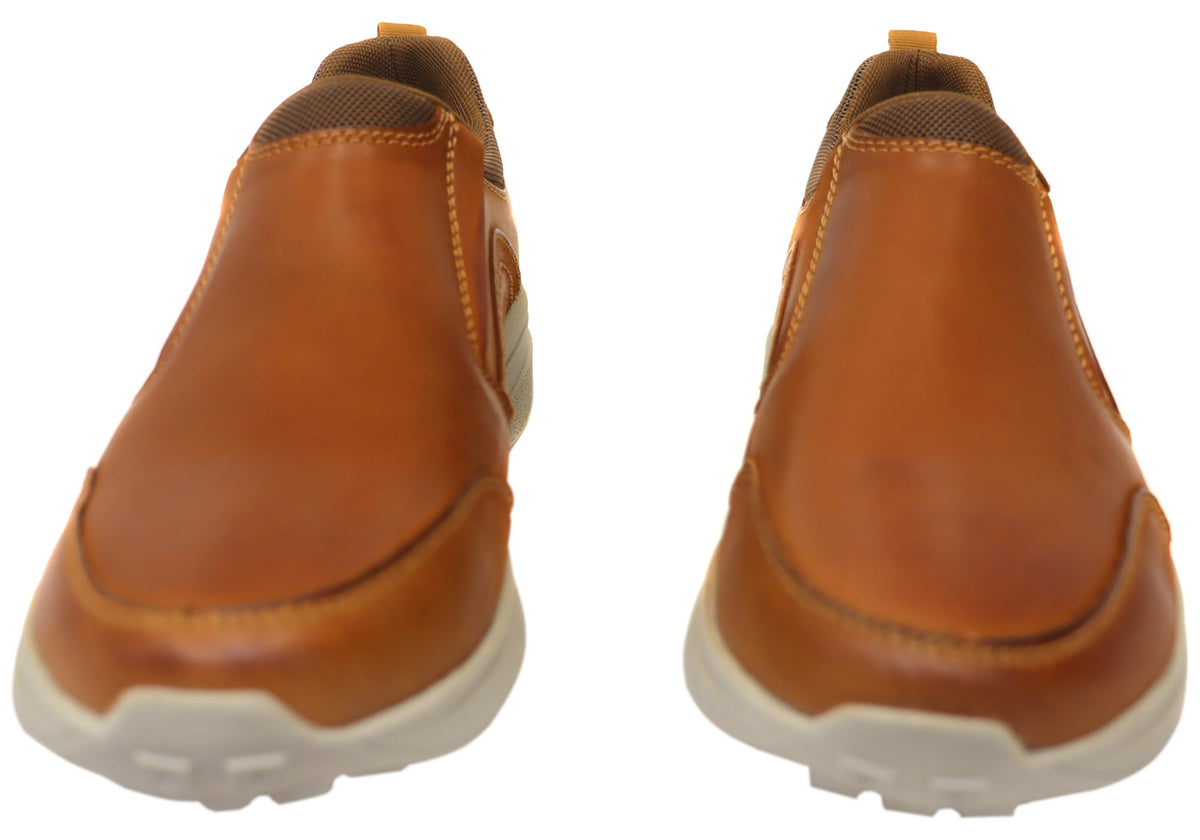 Explorer Ramone Mens Comfortable Leather Slip On Casual Shoes