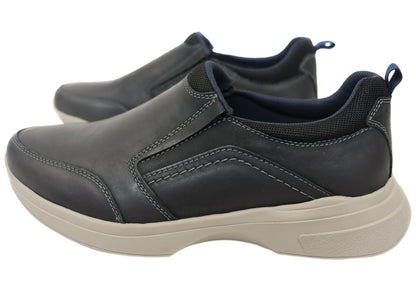 Explorer Ramone Mens Comfortable Leather Slip On Casual Shoes