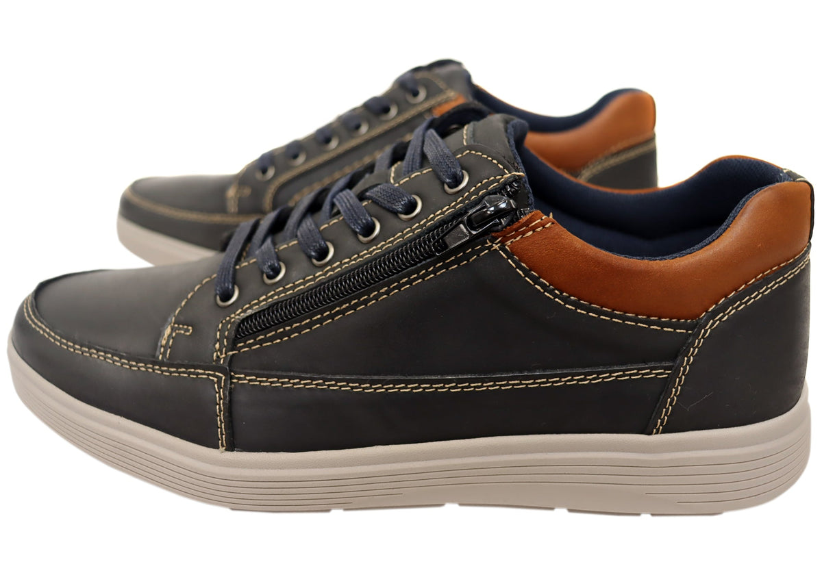 Explorer Rico Mens Comfortable Leather Lace Up Casual Shoes