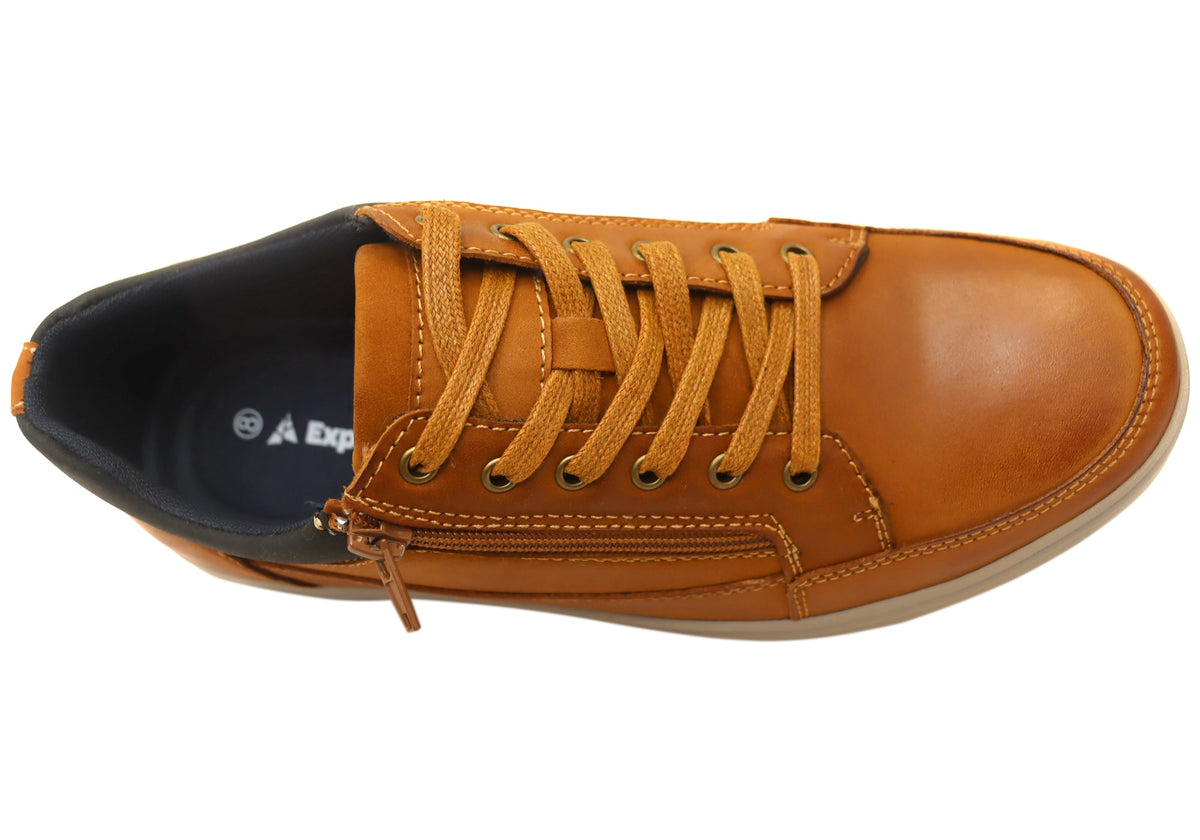 Explorer Rico Mens Comfortable Leather Lace Up Casual Shoes