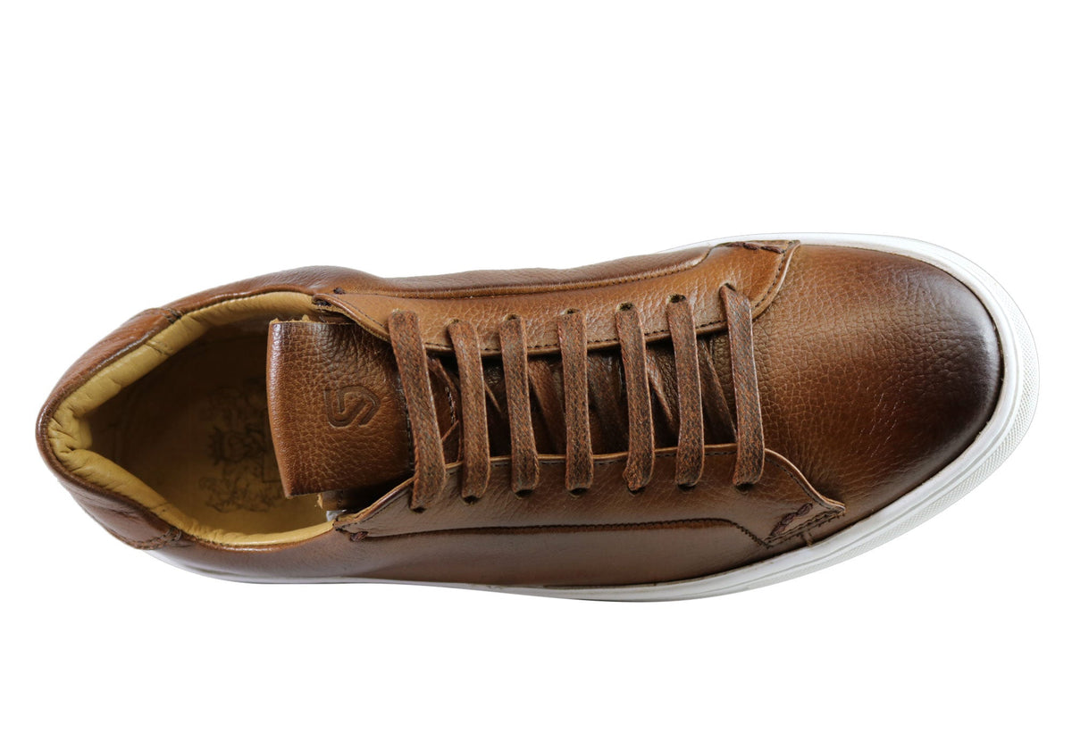 Savelli Gill Mens Comfort Leather Lace Up Casual Shoes Made In Brazil