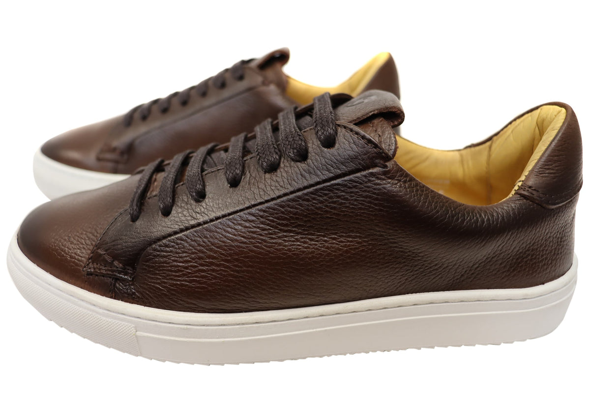 Savelli Gill Mens Comfort Leather Lace Up Casual Shoes Made In Brazil