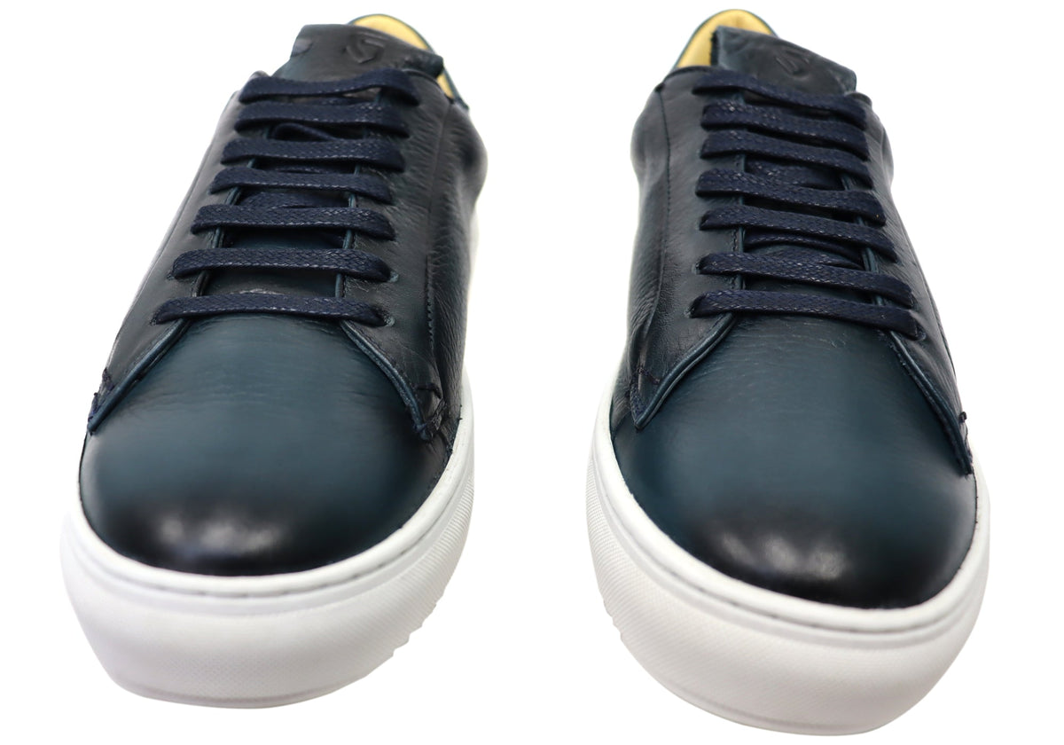 Savelli Gill Mens Comfort Leather Lace Up Casual Shoes Made In Brazil