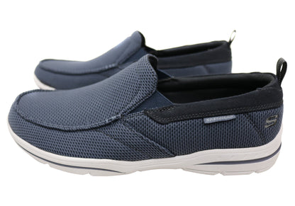 Skechers Mens Harper Walton Relaxed Fit Memory Foam Wide Fit Shoes