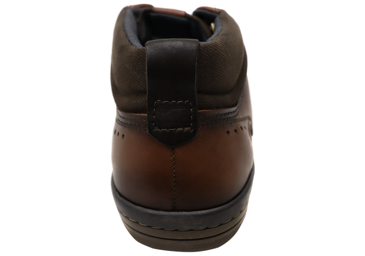 Pegada Mission Mens Comfortable Leather Boots Made In Brazil