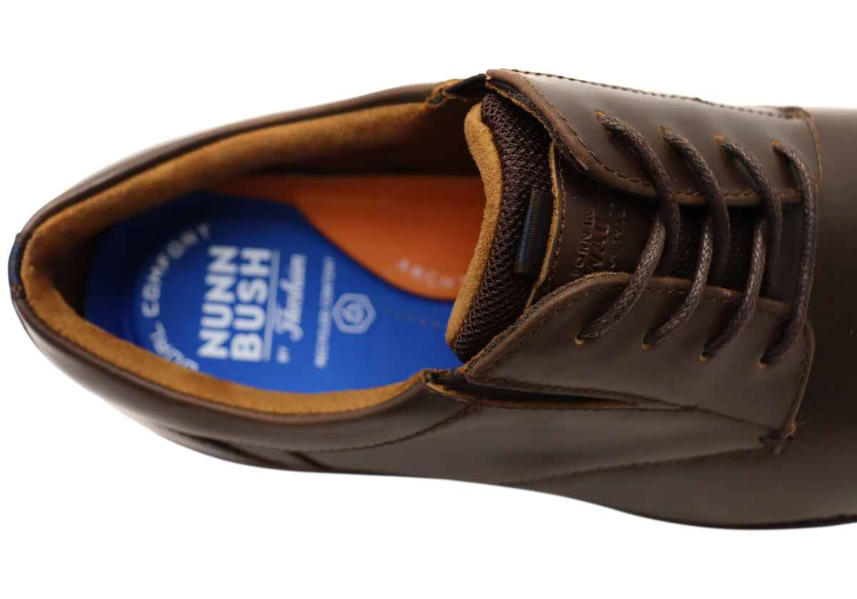 Nunn Bush By Florsheim Mens EE Extra Wide Griff Plain Toe Shoes