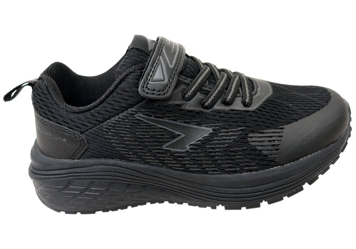 Sfida Prota Kids Boys Adjustable Strap Athletic Shoes Black Black